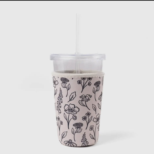 Drink Sleeve (Pressed floral)