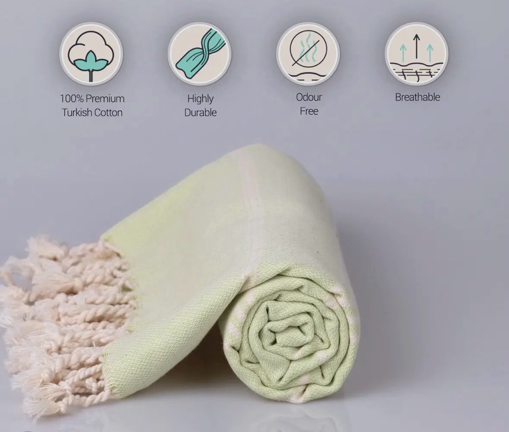 Turkish Beach Towels (Lime green)