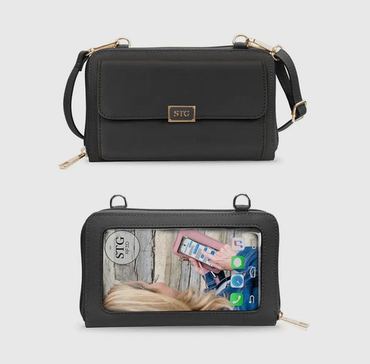 Captiva Crossbody touch screen purse (black)
