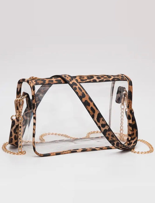 Clear rectangle stadium concert crossbody bag