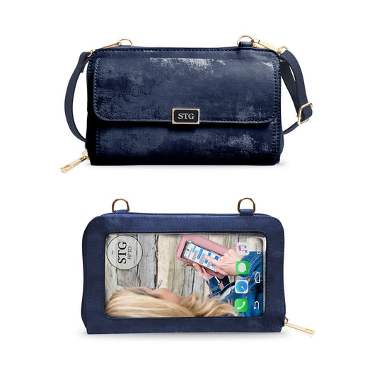 Captiva Icy Crossbody touch screen purse (Navy)