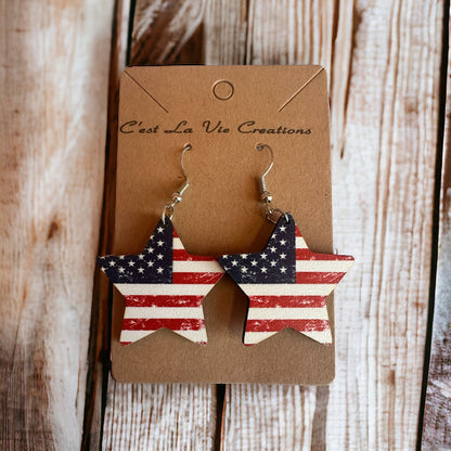 Earrings American Flag