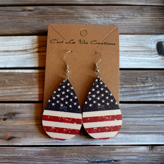 Earrings American Flag