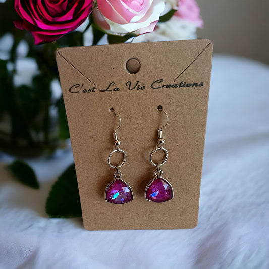 Earrings Pink jewel