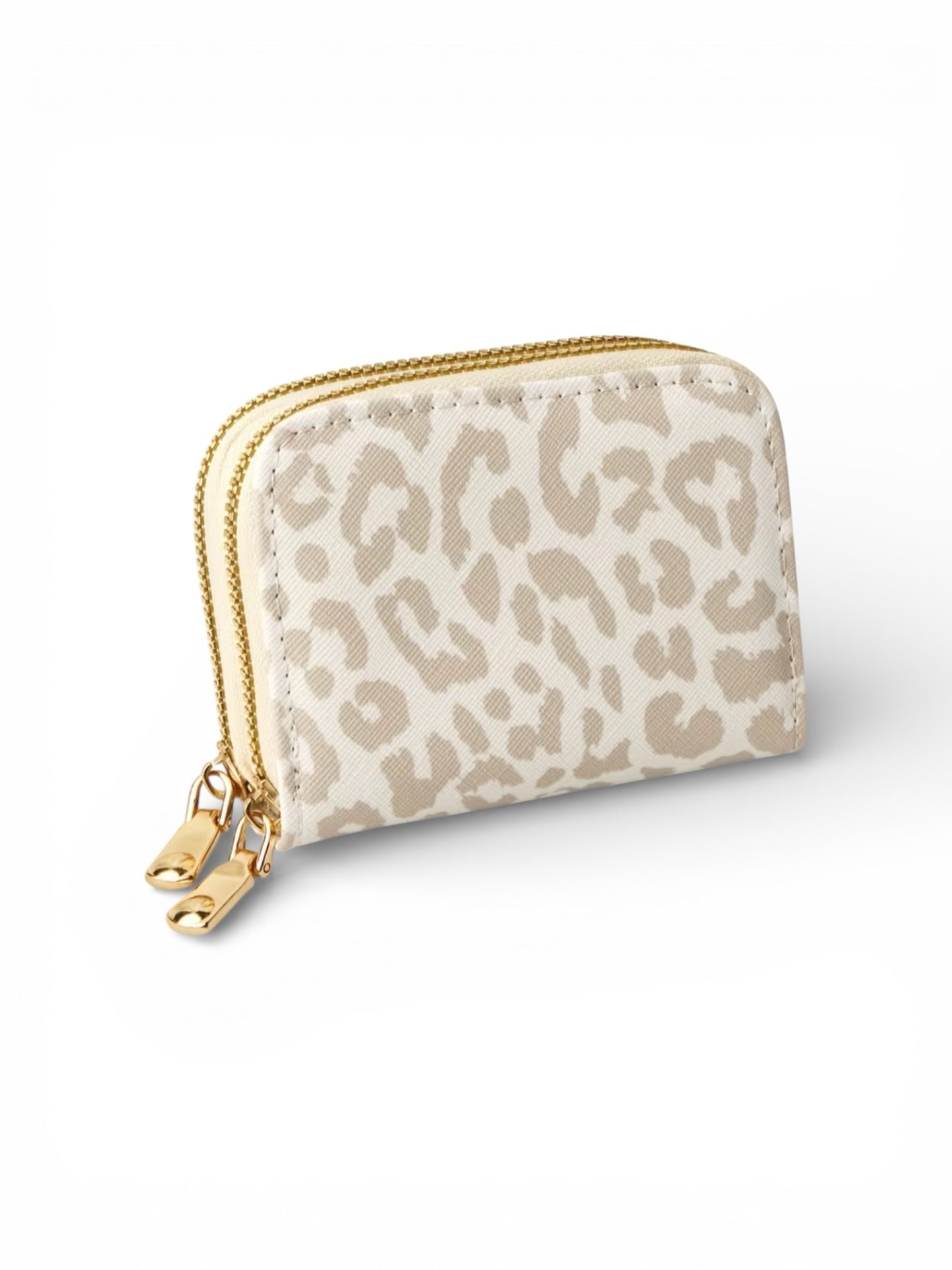 Wallet (Ivory Leopard) double zippered