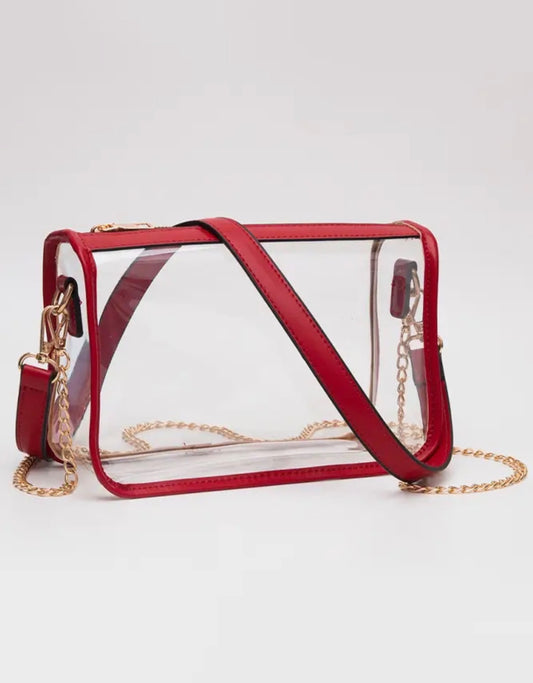 Clear rectangle stadium concert crossbody bag