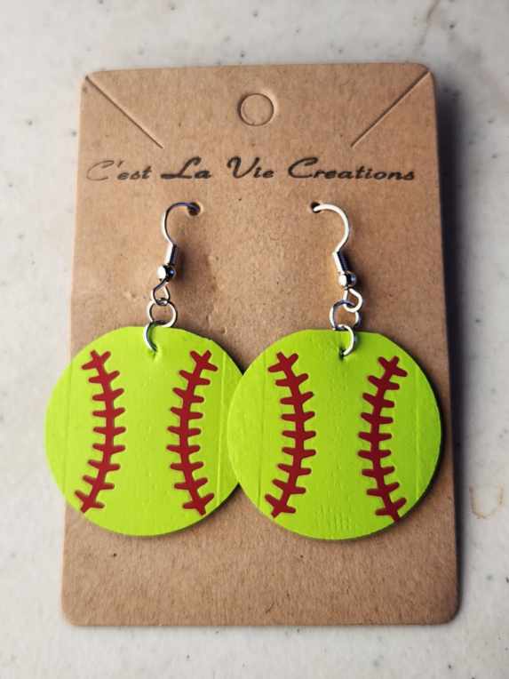 Earrings Softball