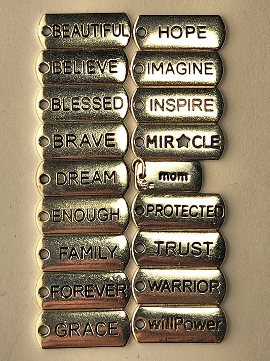 Sterling Silver Inspirational Charms