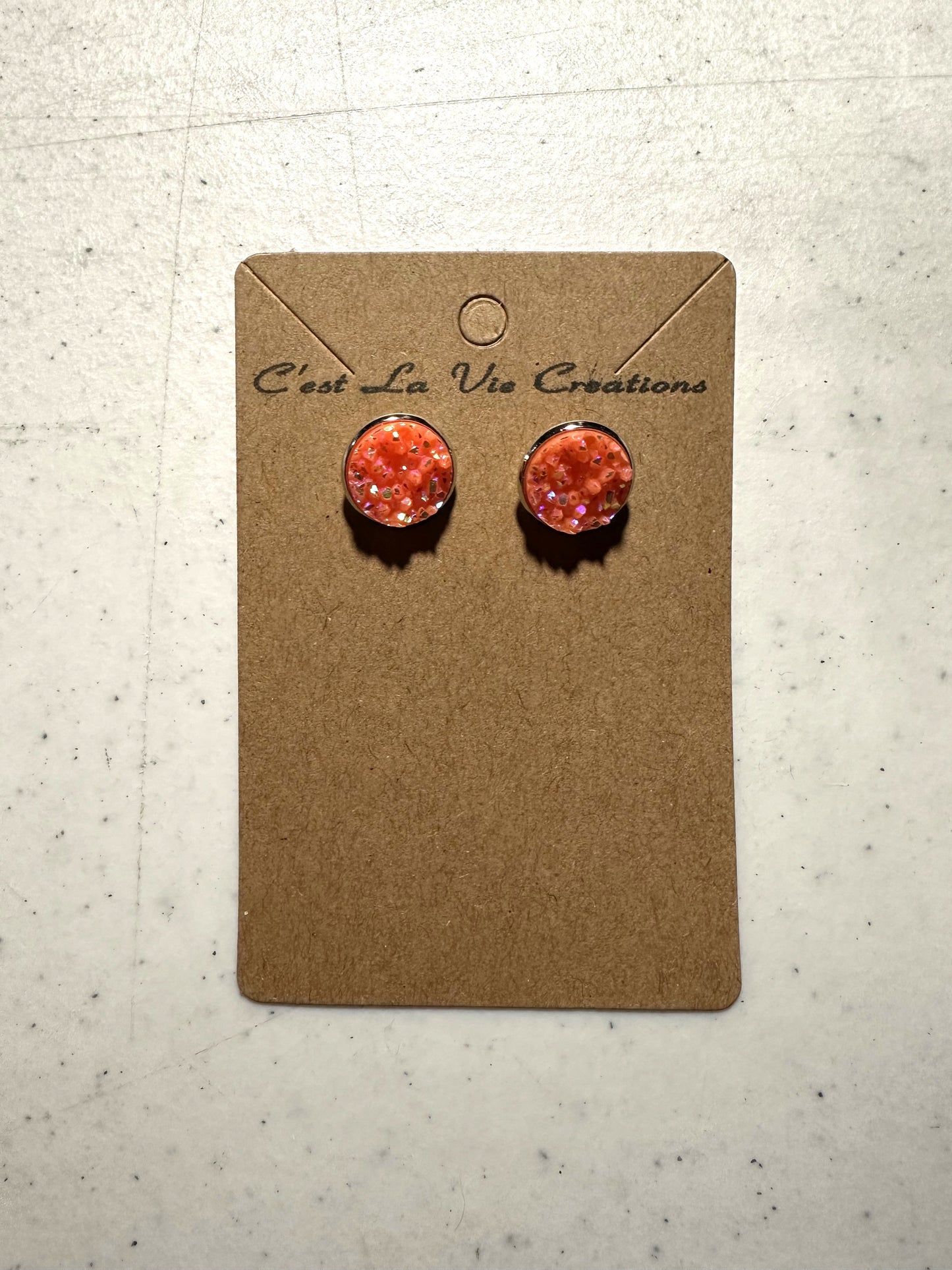 Earrings Faux Druzy  post