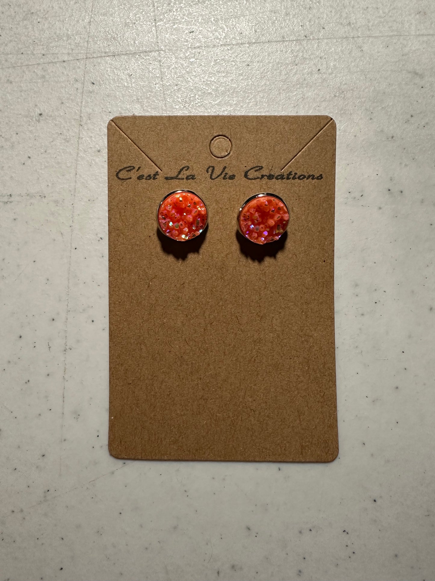 Earrings Faux Druzy  post
