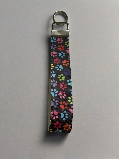 Colorful dog paw Wristlet