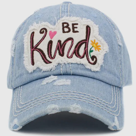 Baseball cap "Be Kind" vintage Light Blue