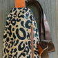 Leopard Double Zipper Cross Body Sling Bag