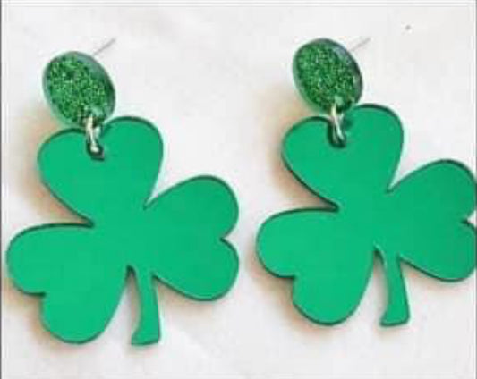 Earrings St. Patrick 3 Leaf Clover