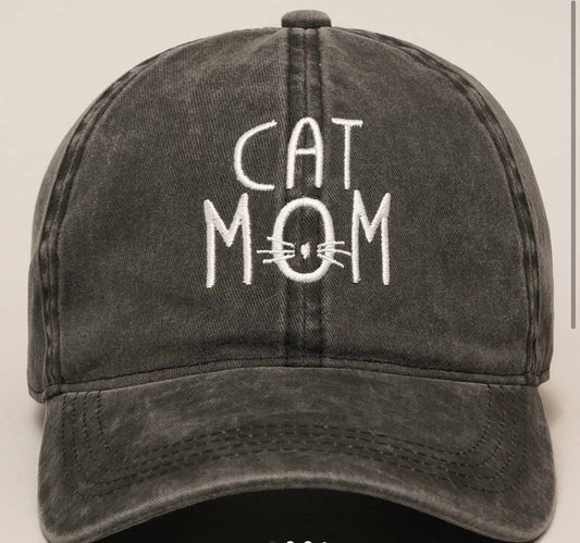 Baseball cap Charcoal Cat Mom