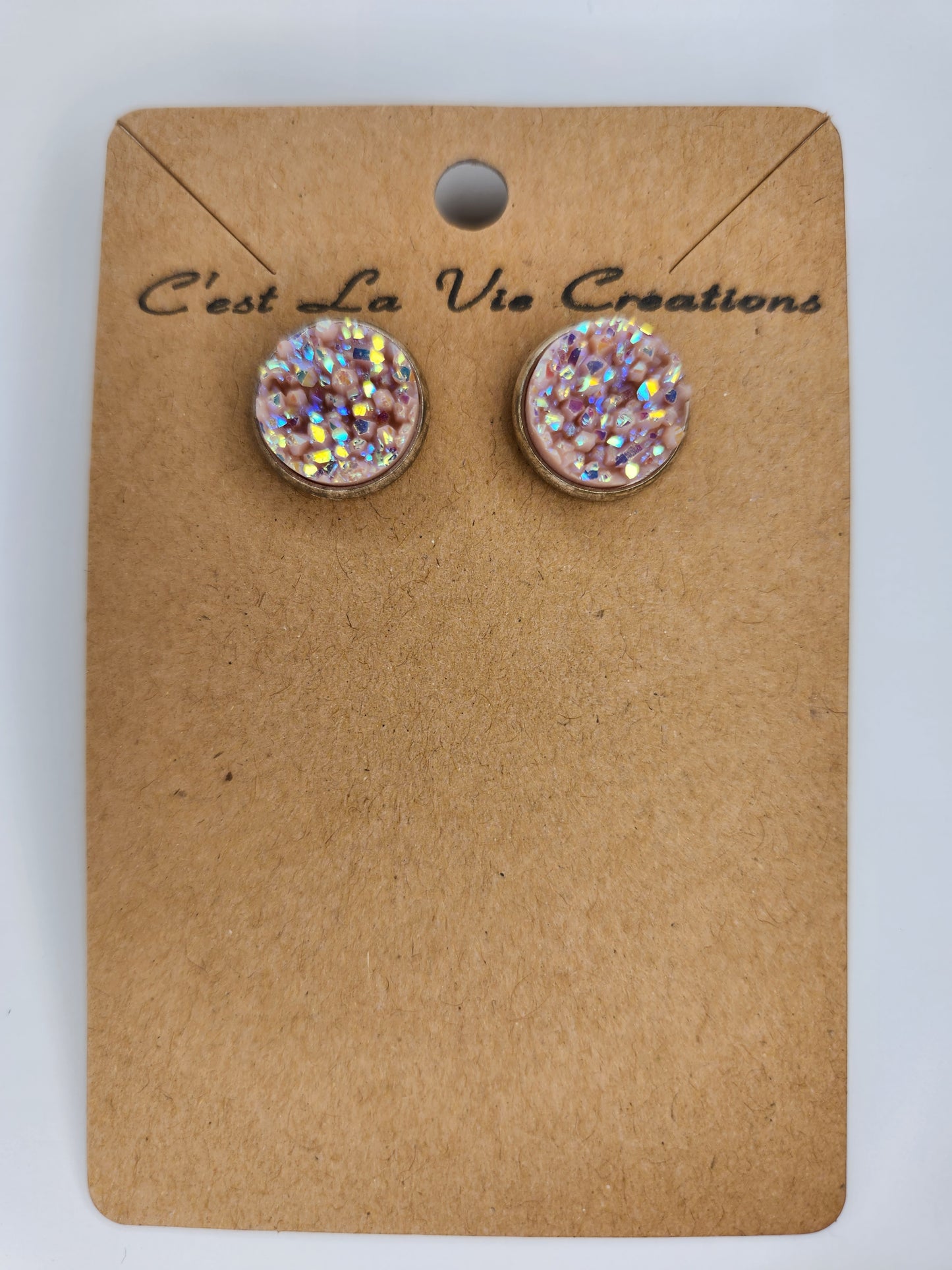 Earrings Faux Druzy  post