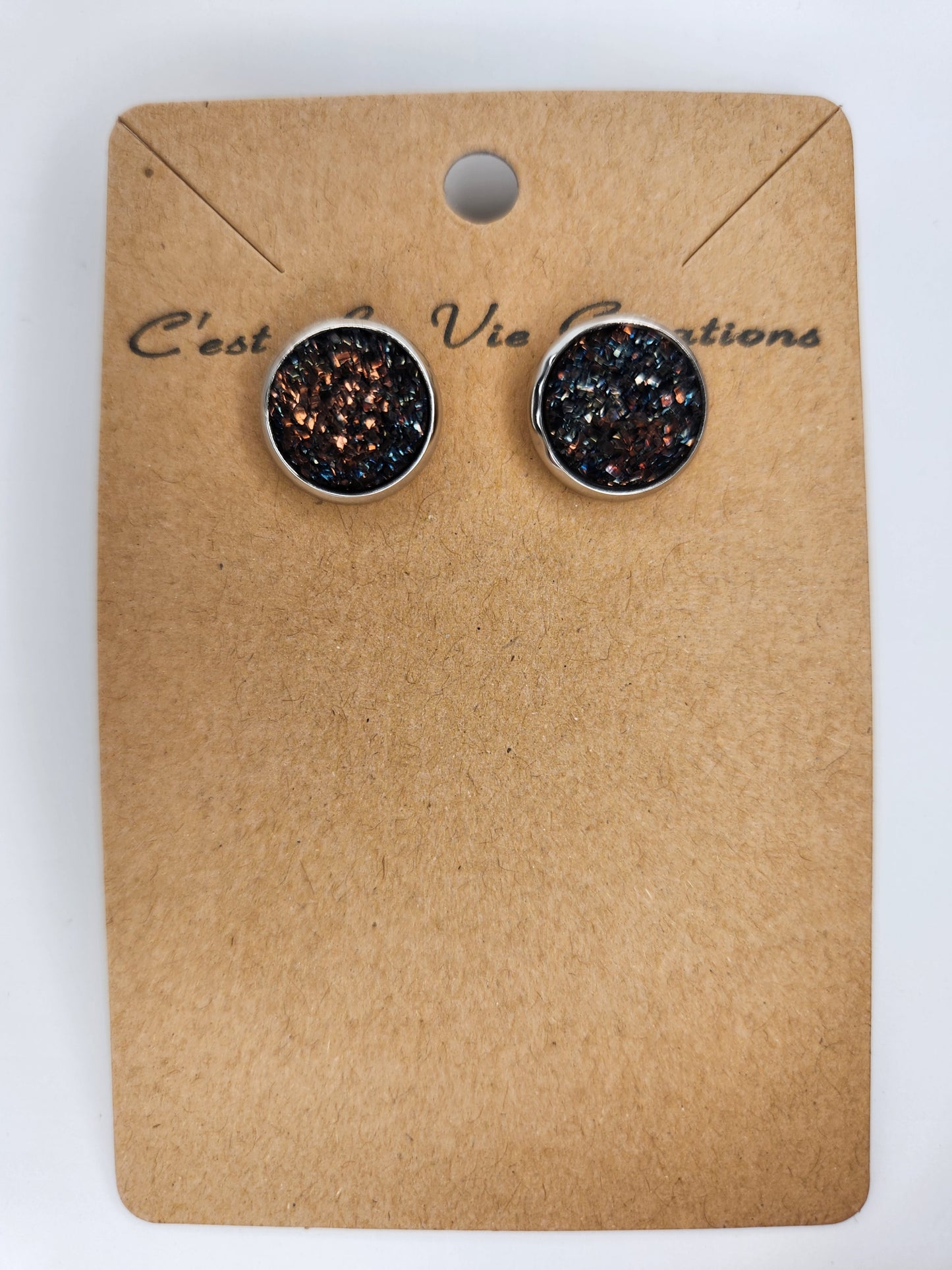 Earrings Faux Druzy  post