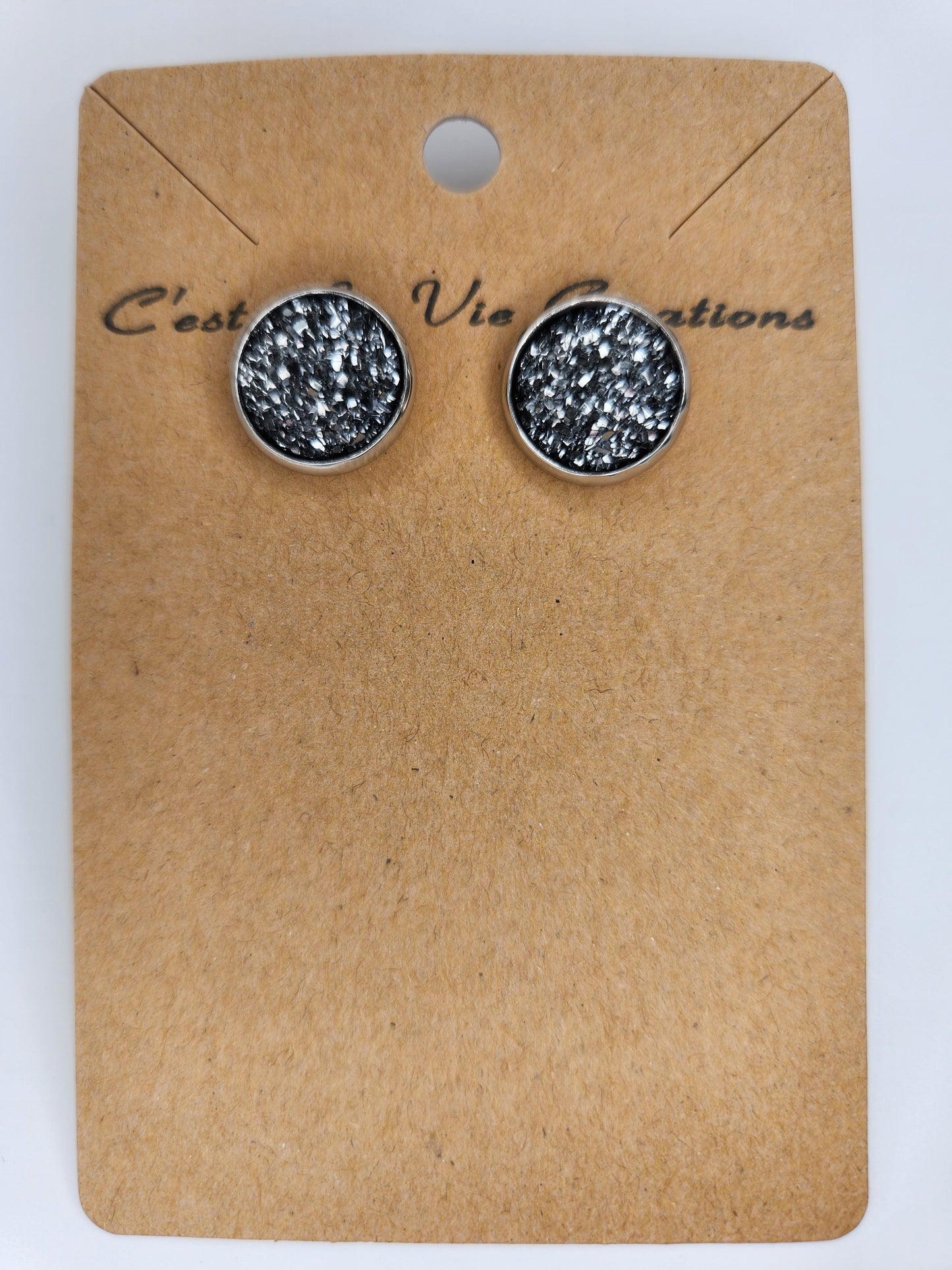 Earrings Faux Druzy  post