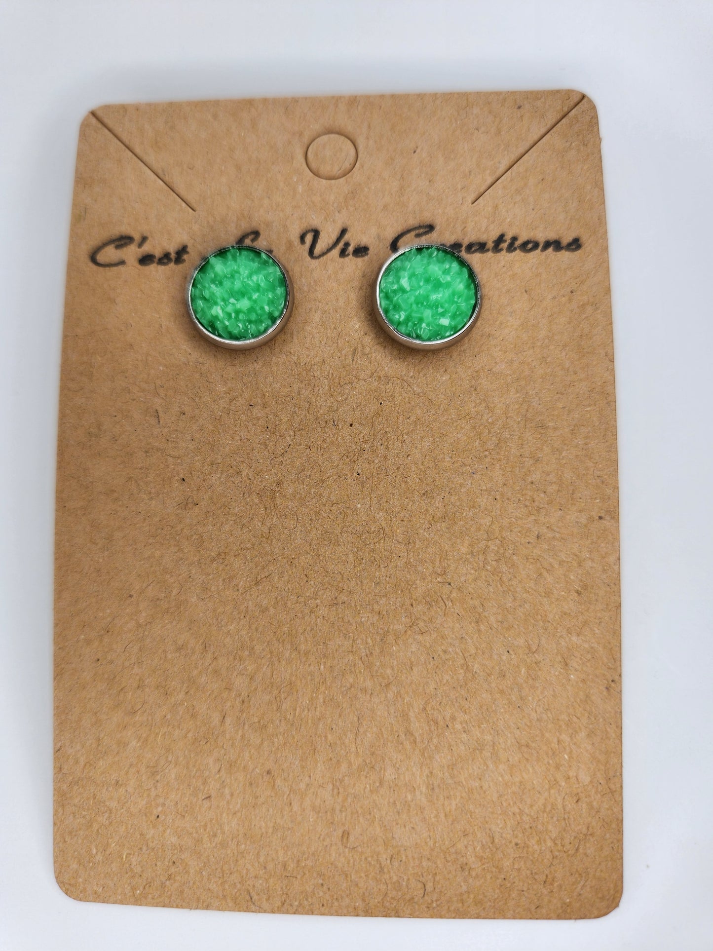 Earrings Faux Druzy  post