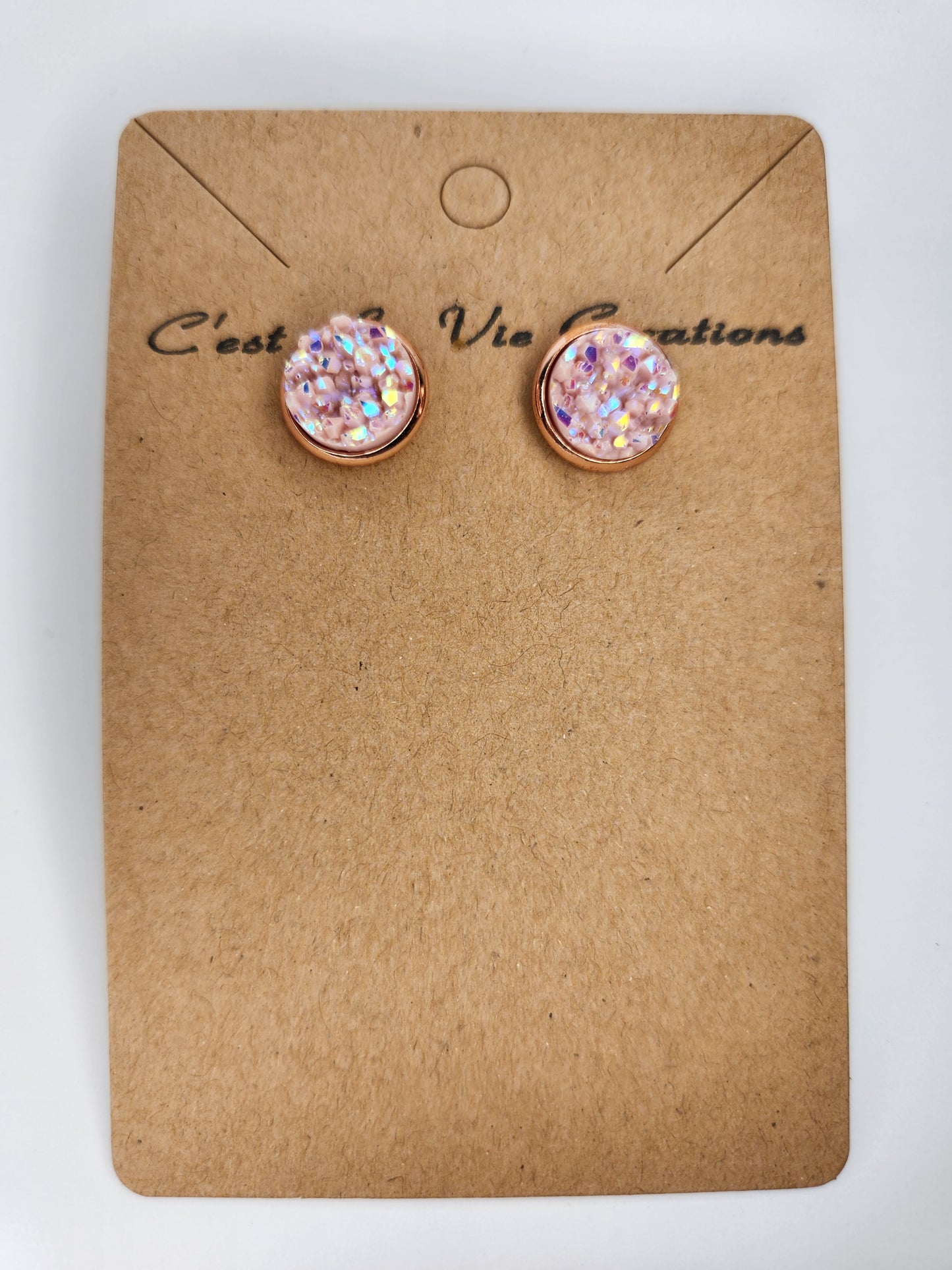 Earrings Faux Druzy  post