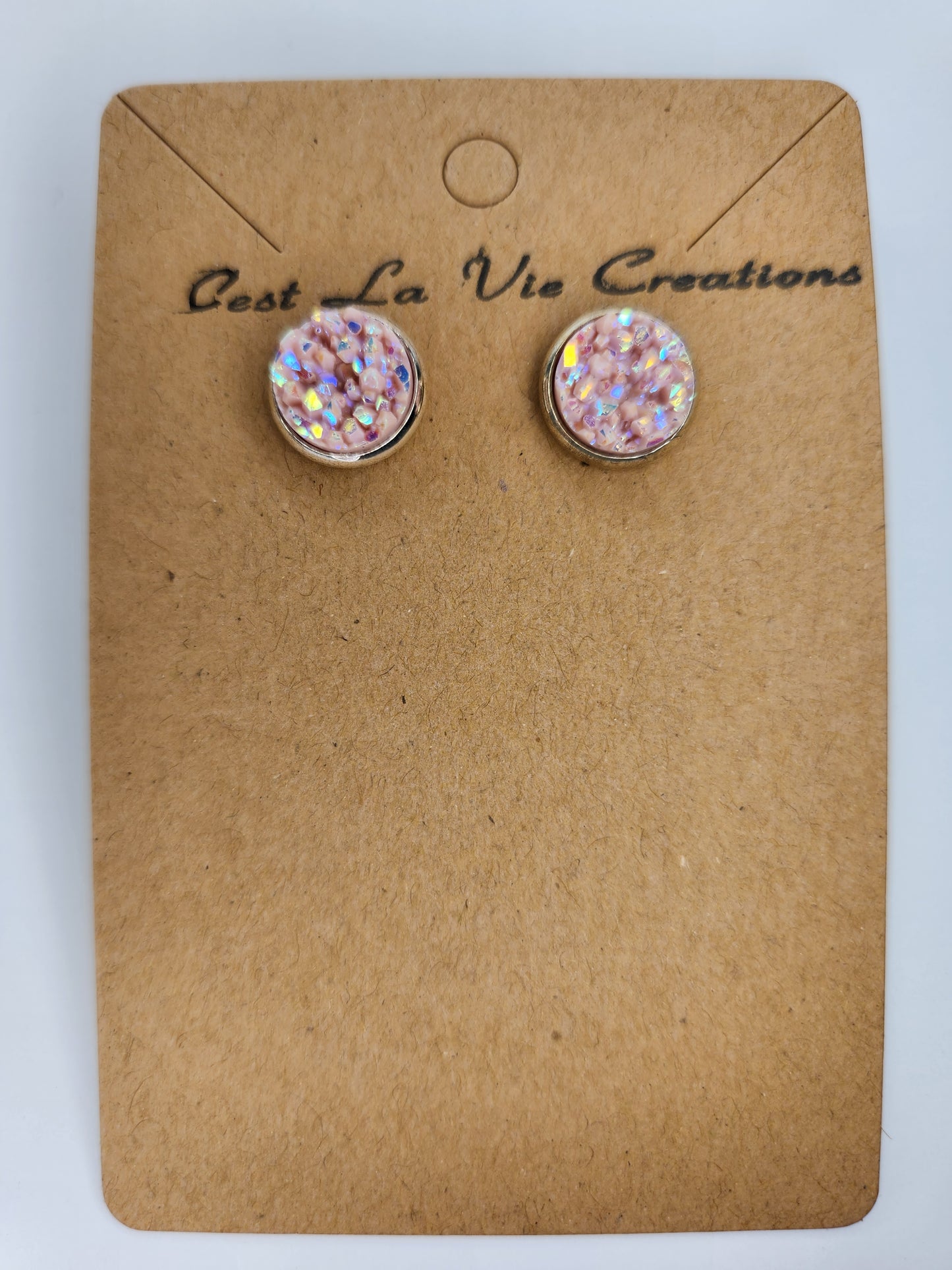 Earrings Faux Druzy  post