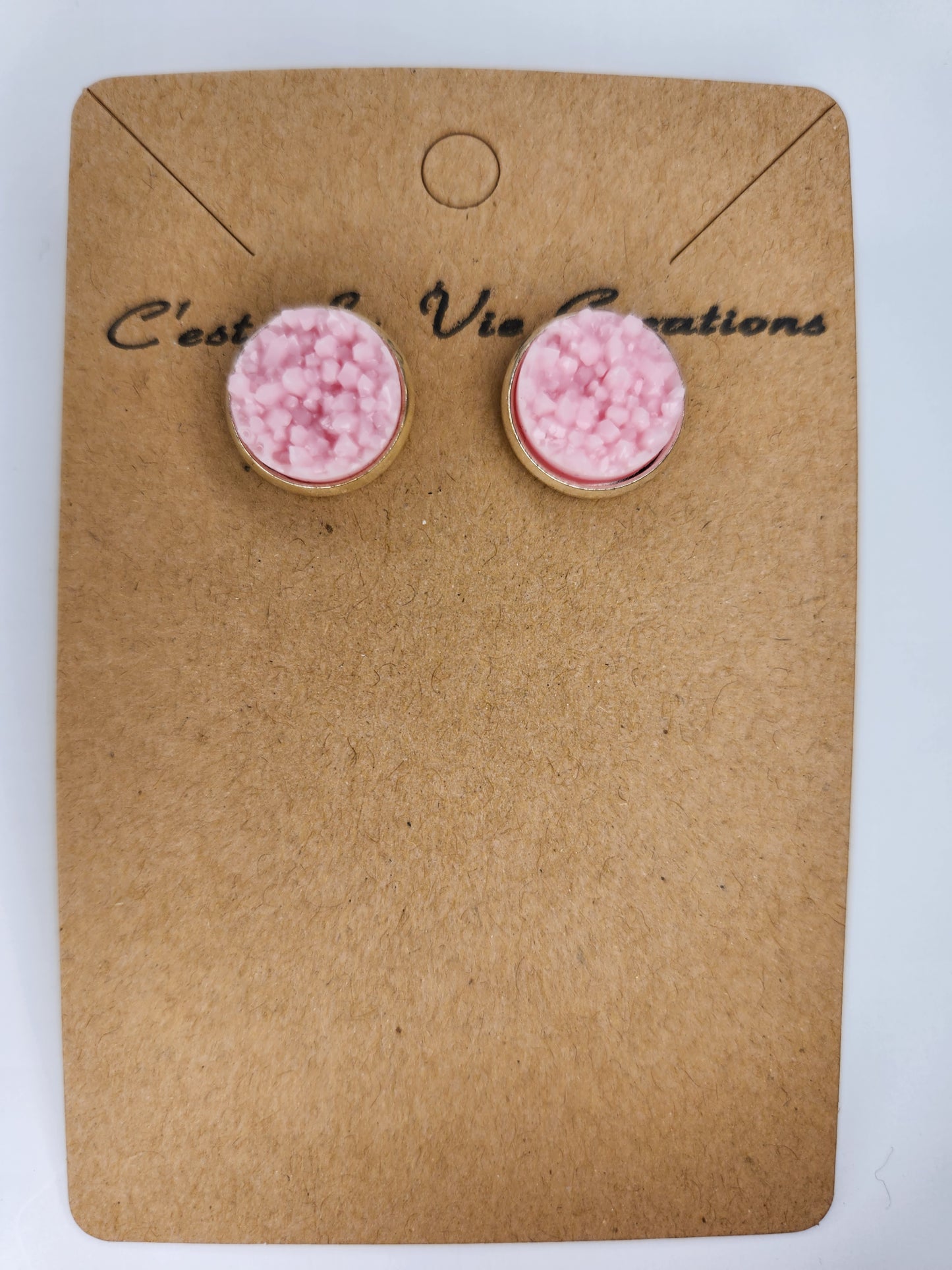 Earrings Faux Druzy  post