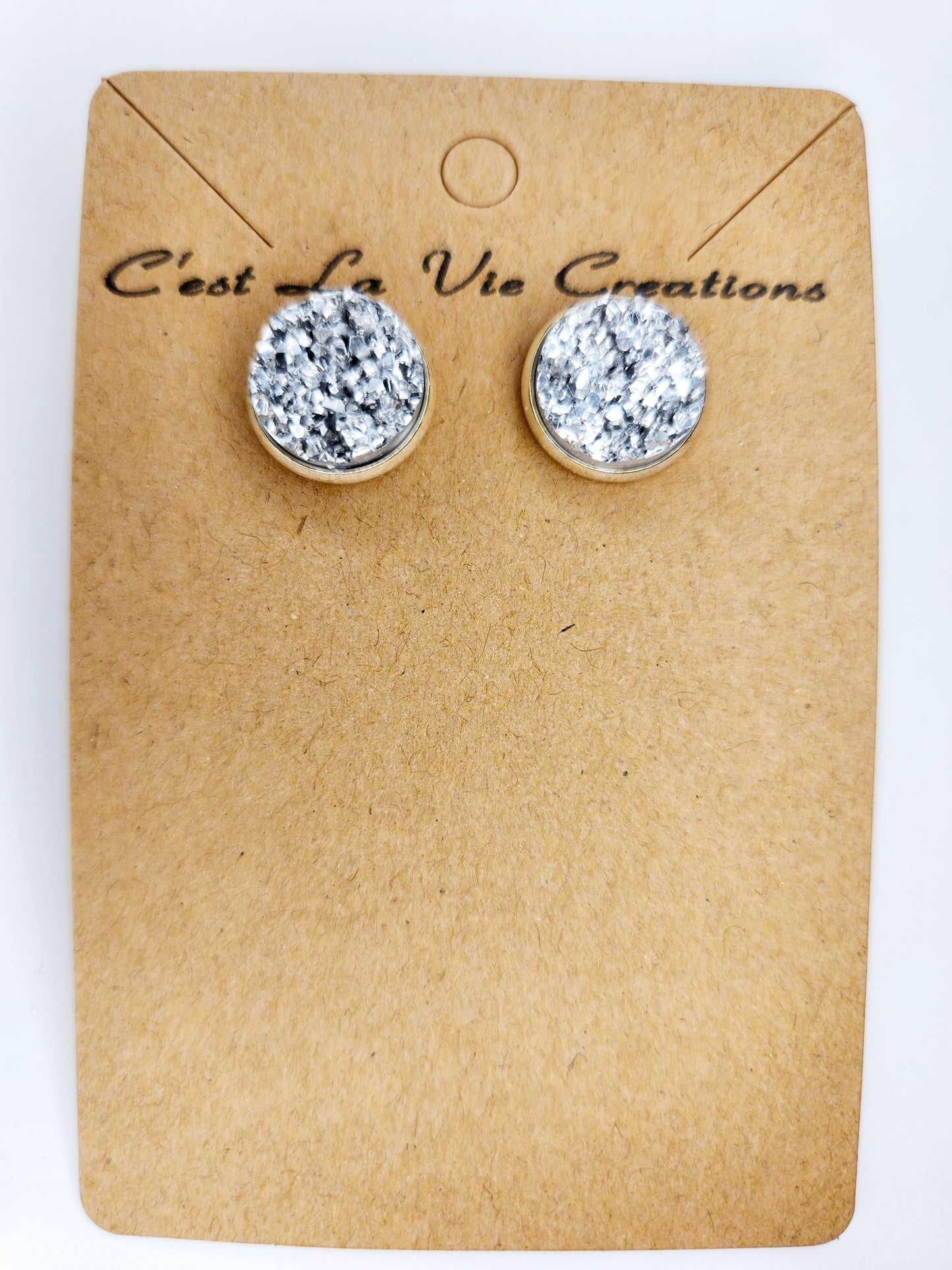 Earrings Faux Druzy  post