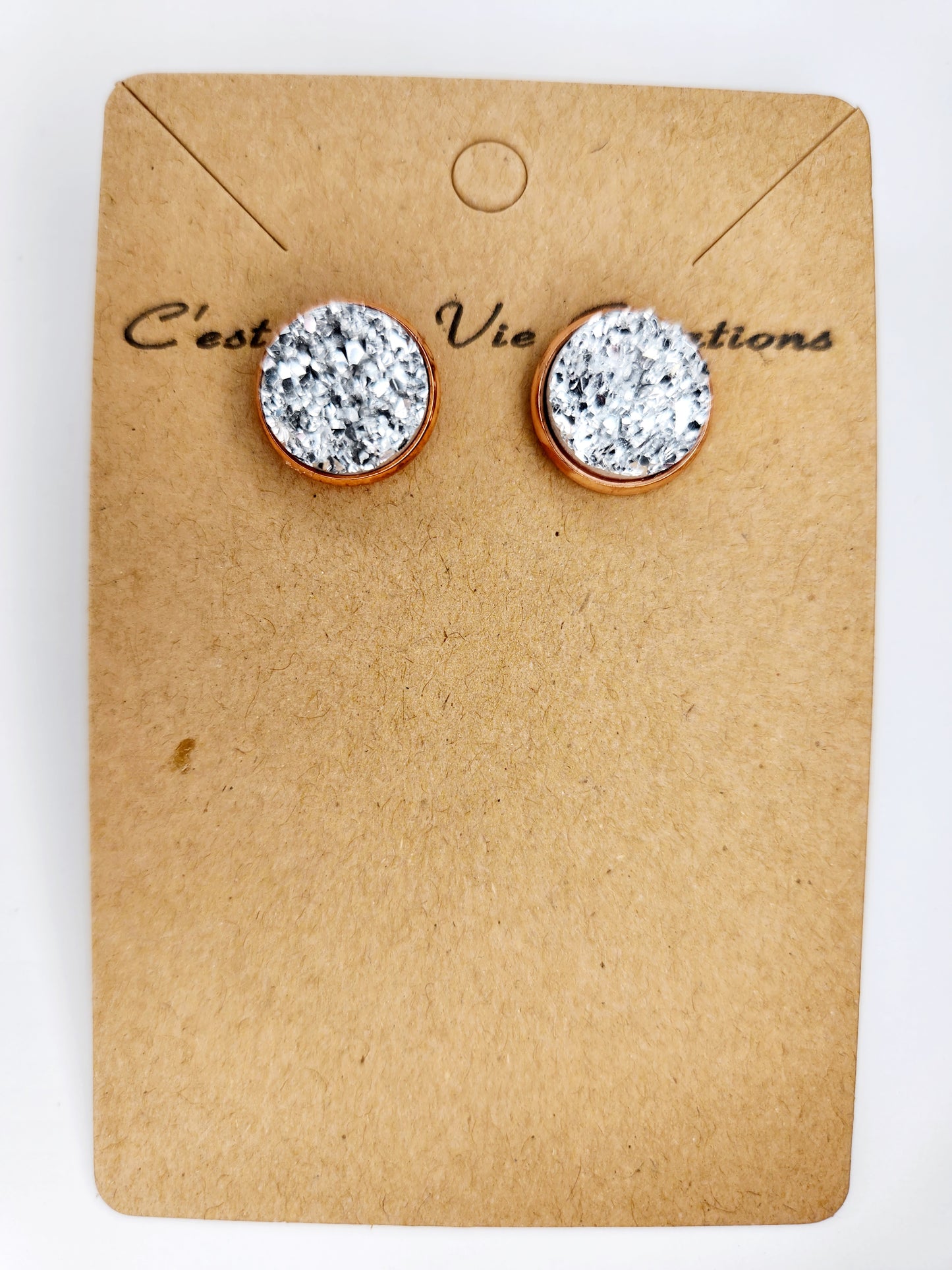 Earrings Faux Druzy  post