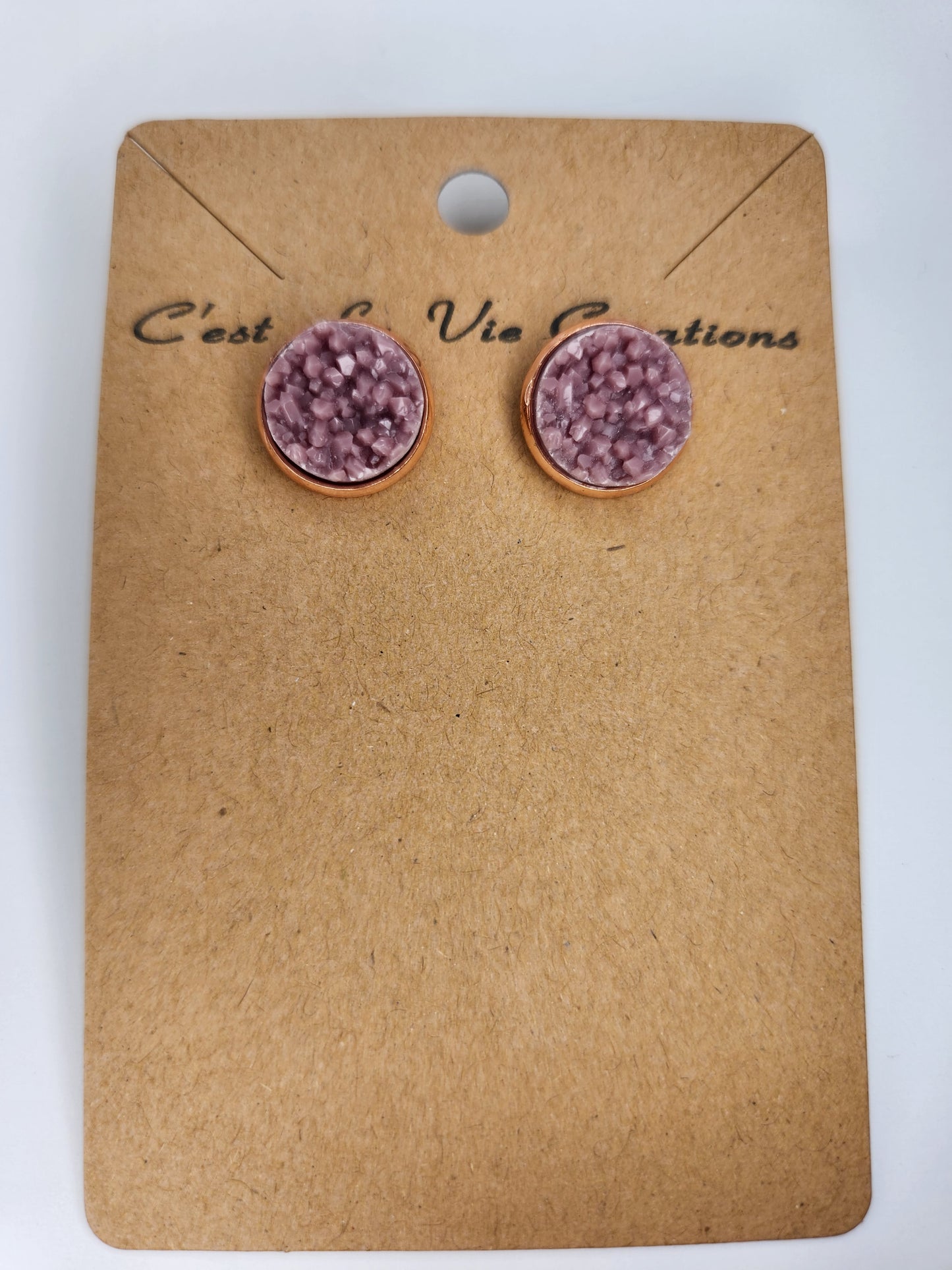 Earrings Faux Druzy  post