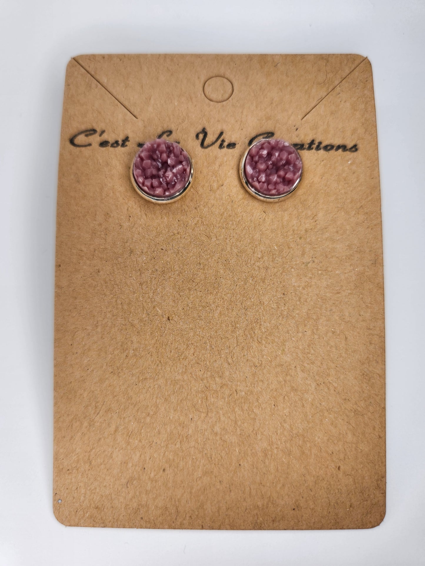 Earrings Faux Druzy  post